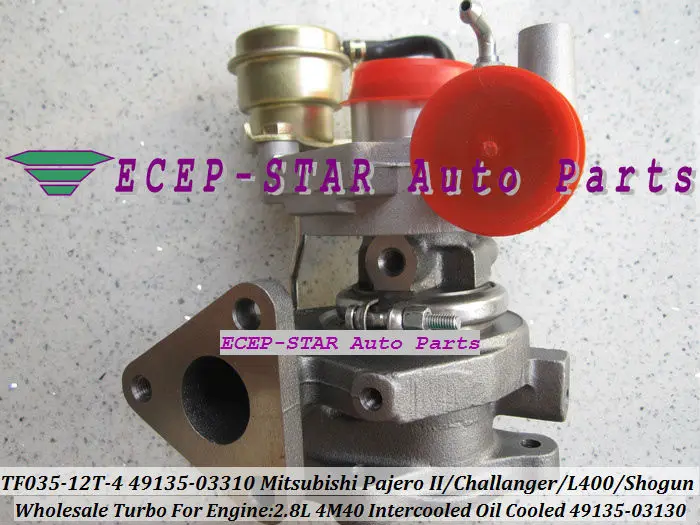 Турбокомпрессор TD04 49135 03130 03310 с масляным охлаждением для Mitsubishi Pajero II Challanger L400