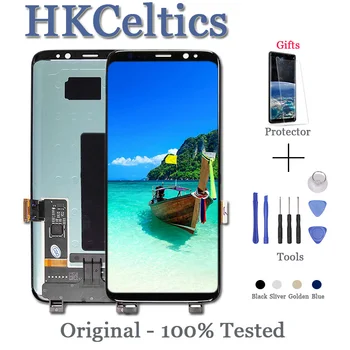 

5pcs ORIGINAL S8 LCD with Frame Replacement for SAMSUNG Galaxy S8 G950 G950F Display S8 Plus G955 G955F Touch Screen Digitizer