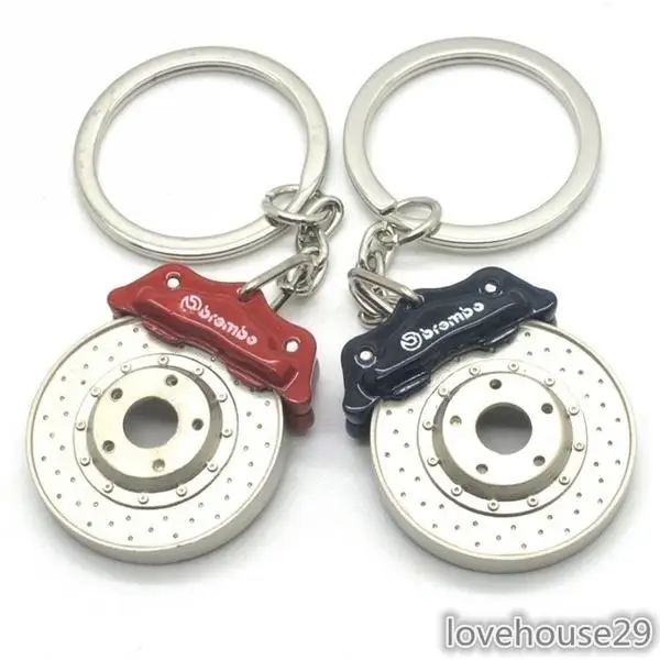 

Fashion Black disc brake Keyring Creative car keychain Key Chain Ring Key Fob for Gift New