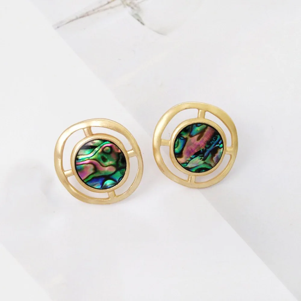

No Hole Clip On Earrings For Women Gold Color Big Round Earring Shell Ear Clips Simple Korean Jewelry Cuff Earings Earcuffs
