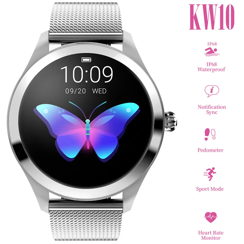 

Female Fitness Smart Watch Women Heart Rate Monitor Waterproof Bluetooth Health Pedometer Lady Sport Wrist Watch For Android IOS