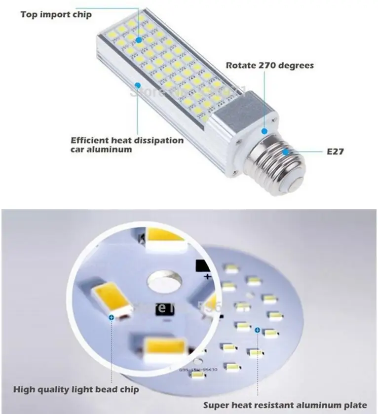 Светодиодная лампа кукуруза SMD 5050 180 светодиодов 7 Вт 9 12 13 15 16 E27 G24 G23|g23 led bulb|led corn