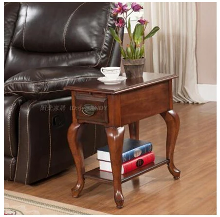 American wood tiger foot sofa side table. Multi-functional small tea table. American wood tiger foot sofa side table. Multi-functional small tea table.