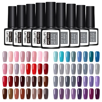 

LEMOOC 12 Bottles Pink Purple Nail Gel Polish 8ml Color Nail UV Gel Polish Soak Off Nail Varnish DIY Long Lasting Nail Art