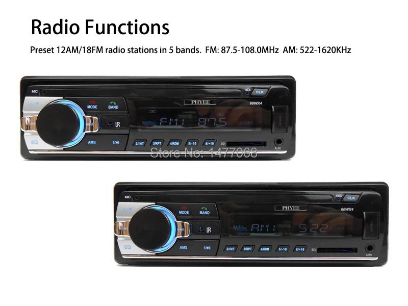 1 Din автомагнитола DAB Авторадио Bluetooth Авто Аудио Стерео RDS AM FM MP3 USB SD Aux-in-dash ISO головное устройство PHYEE SX-MP3520DAB