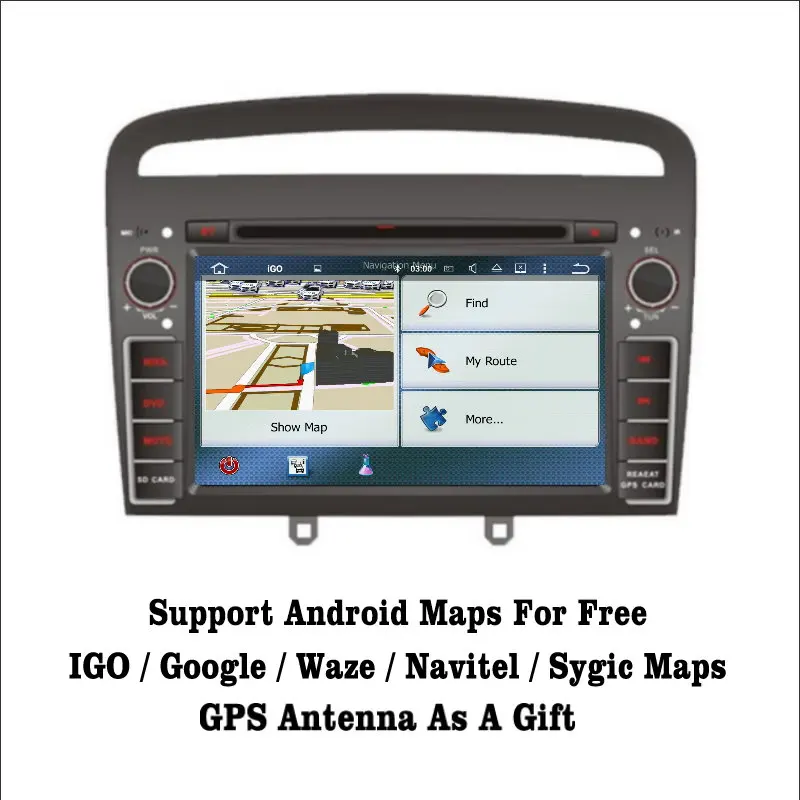 Excellent Liislee Android 7.1 2G RAM For Peugeot 408 2013~2014 Car Radio Audio Video Multimedia DVD Player WIFI DVR GPS Navi Navigation 3