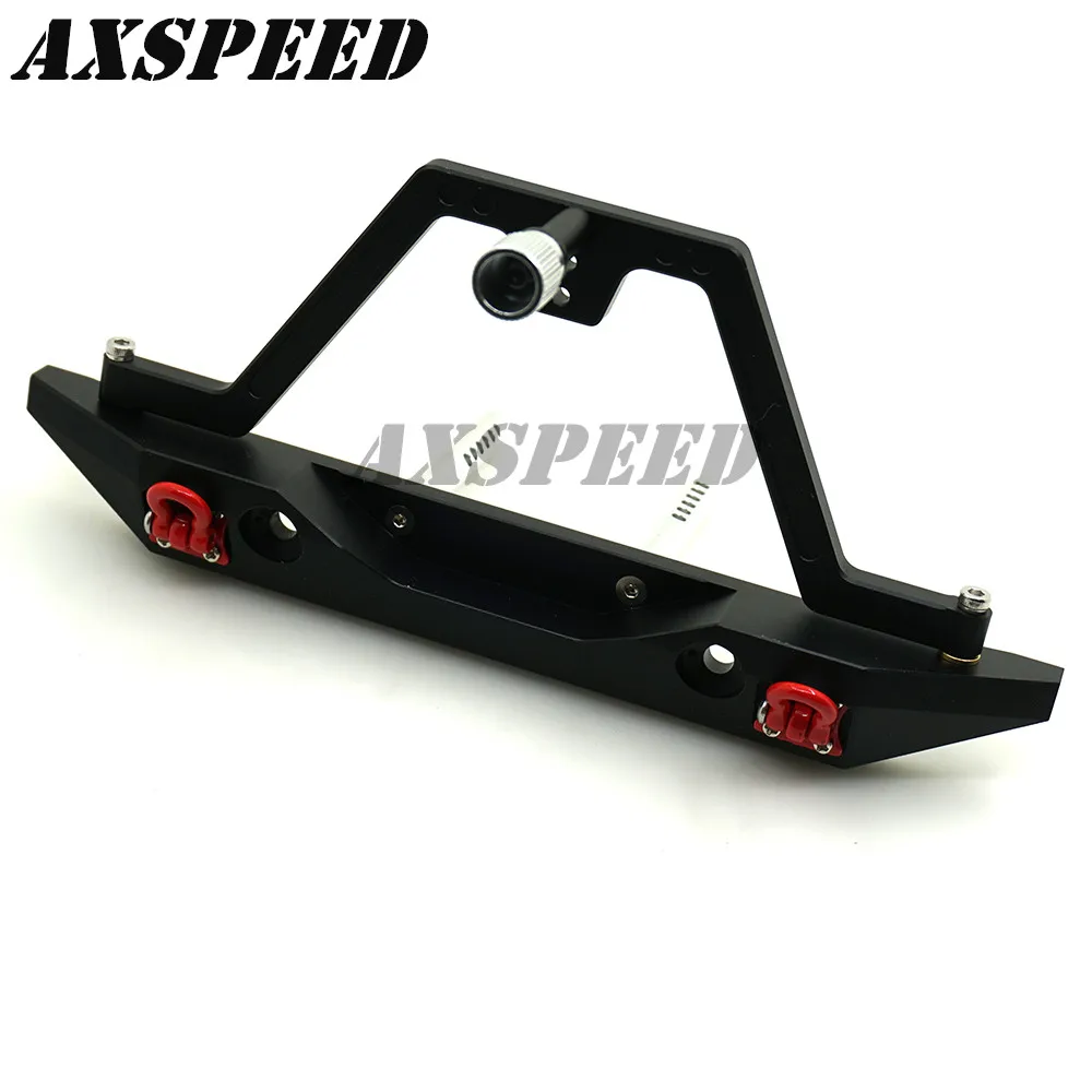 CNC Aluminum Rear Bumper w/ LED Light Spare Tire Carrier For 1/10 RC Axial SCX10 | Игрушки и хобби