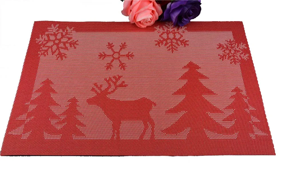 4pcs/lot Merry Christmas Table Mat Set For Dinning Table Kitchen Non