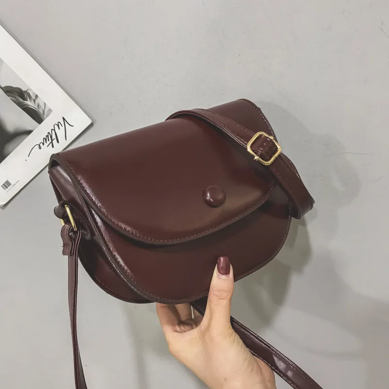 Mini black Di Tendenza Del Donne Retrò Store2019 Borsa Messaggero Ritmo Delle light Brown Coreana Rotondo Semplice Della dark Versione Brown Nuove Selvaggio Khaki Modo Personalità Sacchetto nU71xq6