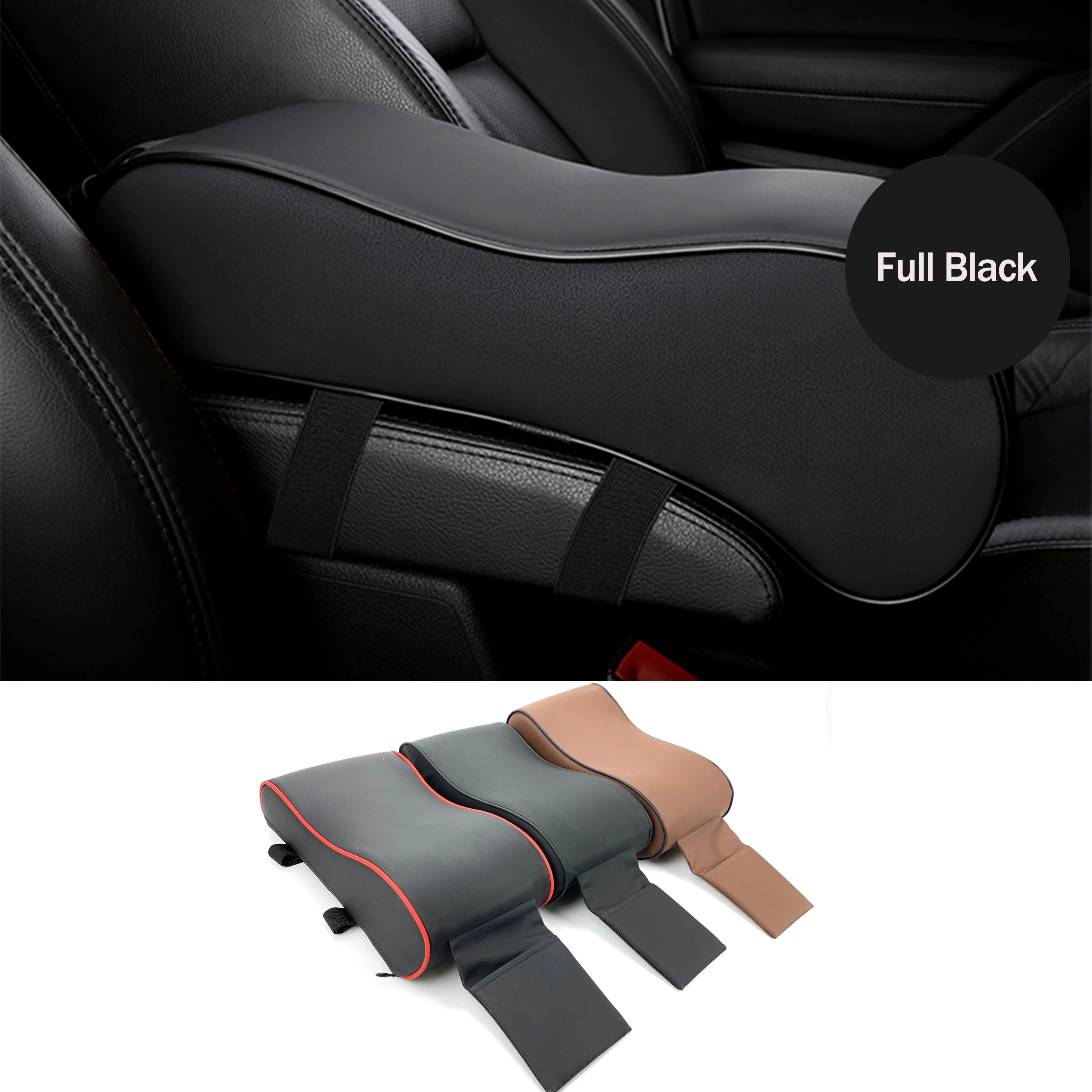 for Volvo Leather Car Central Armrest Pad Auto Center Console Arm Rest Seat  Box Mat Cushion Pillow Cover Vehicle Protective Styling Interior  accessories 850 C30 S60 S80 XC90 XC60 240 S70 S90