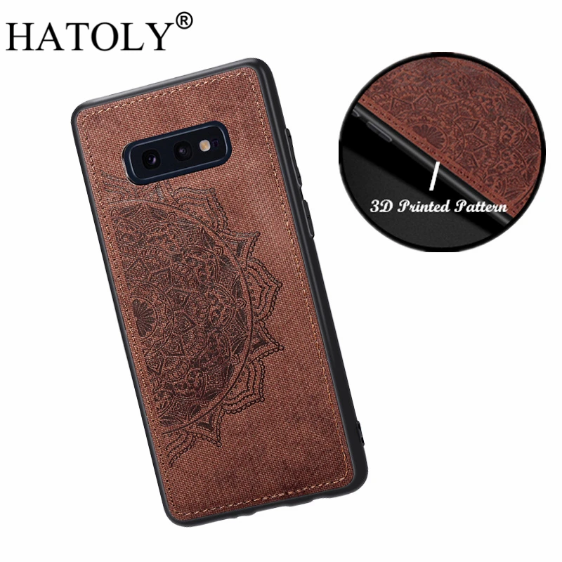 HATOLY 3D Flower Case for Samsung Galaxy S10E Cases Soft Silicone Edge Fabric Hard PC Back Cover S10e G970F | Мобильные телефоны и