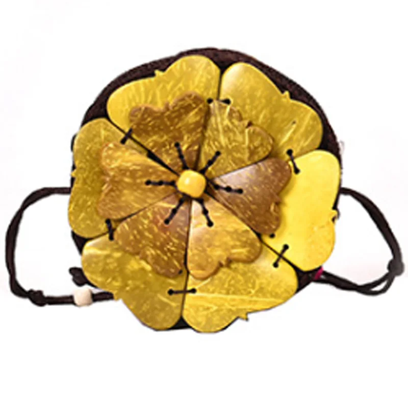 

ABDB-New National Style Personality Wild Small Round Bag Lotus Shape Shoulder Messenger Bag