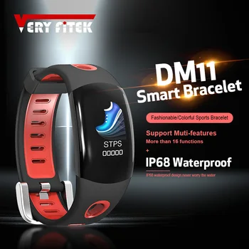 

VERYFiTEK DM11 Fitness Bracelet Color Screen Smart Wristband Heart Rate Monitor IP68 Waterproof Pedometer Smart Band Bracelets