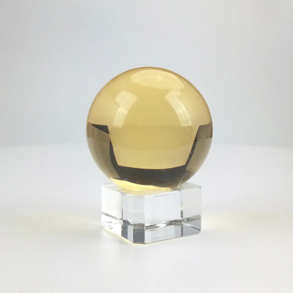 Crystal Ball Glass Sphere Display moon Paperweight Heal Meditation Ball Gift 