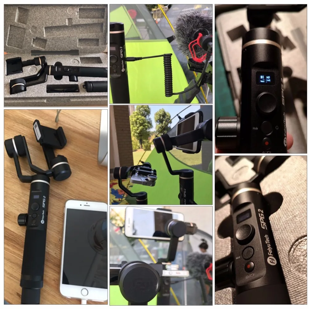 FeiyuTech Feiyu SPG2 3 оси Ручной Стабилизатор брызг Gimbal для iPhone XS MAX 8 VIVO samsung S9 Gopro 7 6 5 Экен