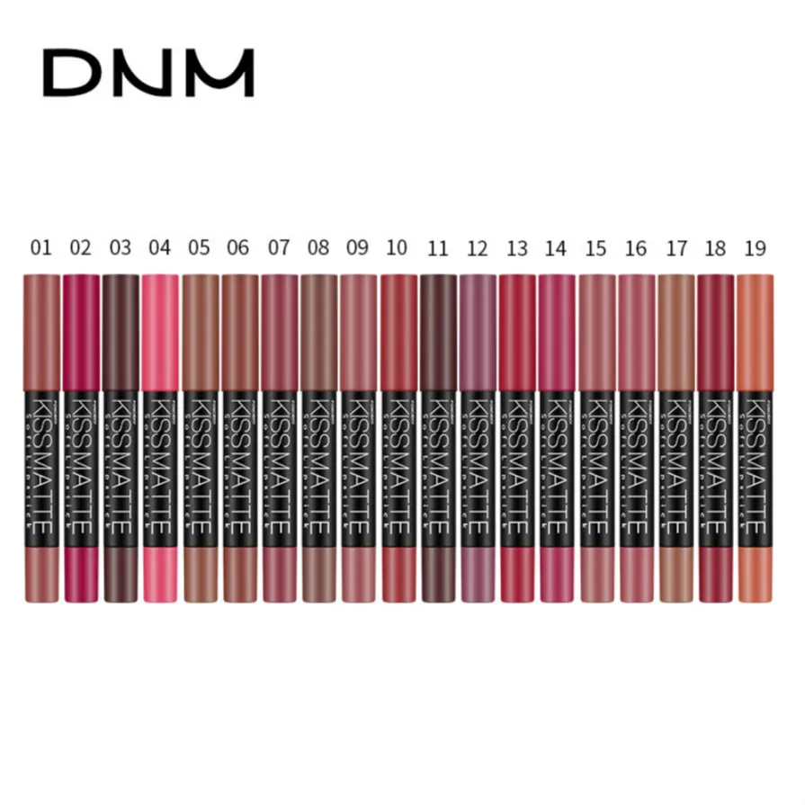 

19 Color Solid Makeup Lipstick Lip Liner Waterproof Long Lasting Tint Sexy Red Lip Stick Beauty Matte Liner Pen Lipstick
