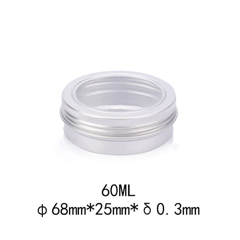

60ml 68*25mm open window aluminum box finger gyro box aluminum box rotating gyroscope aluminum box fish line Metal Box