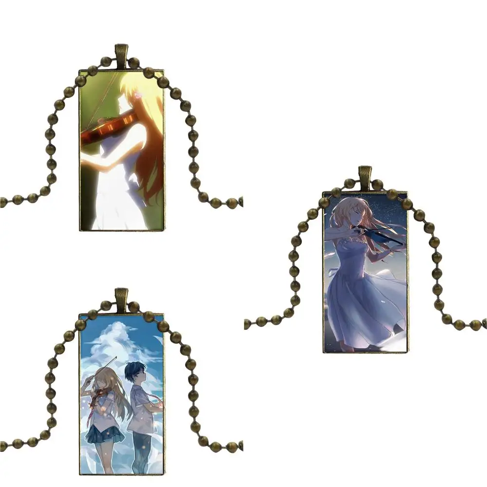 EJ glaze для влюбленных лучшая дружба Shigatsu Wa Kimi No Uso стеклянный кабошон ожерелье