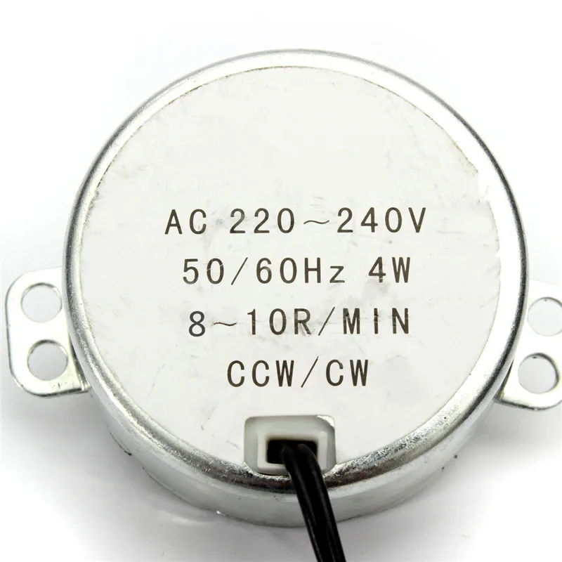 AC220-240V 8-10 об/мин синхронный двигатель 4W 50/60HZ CW/CCW диафрагмы 4 мм Мотор аксессуары цена оптовой продажи