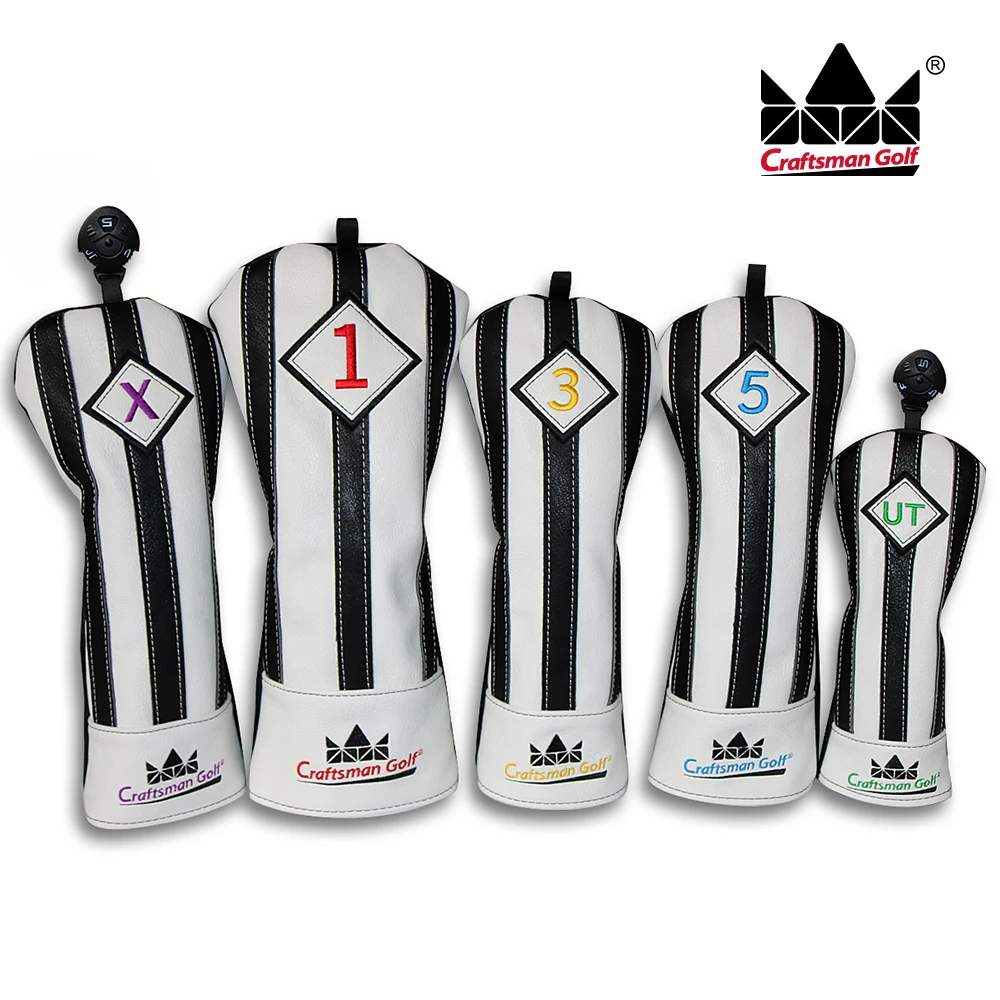 Craftsman Black/White Juventus Golf Wood Head Covers Headcover Driver FW UT Utility Headcovers Free Shipping Craftsman Black/White Juventus Golf Wood Head Covers Headcover Driver FW UT Utility Headcovers Free Shipping