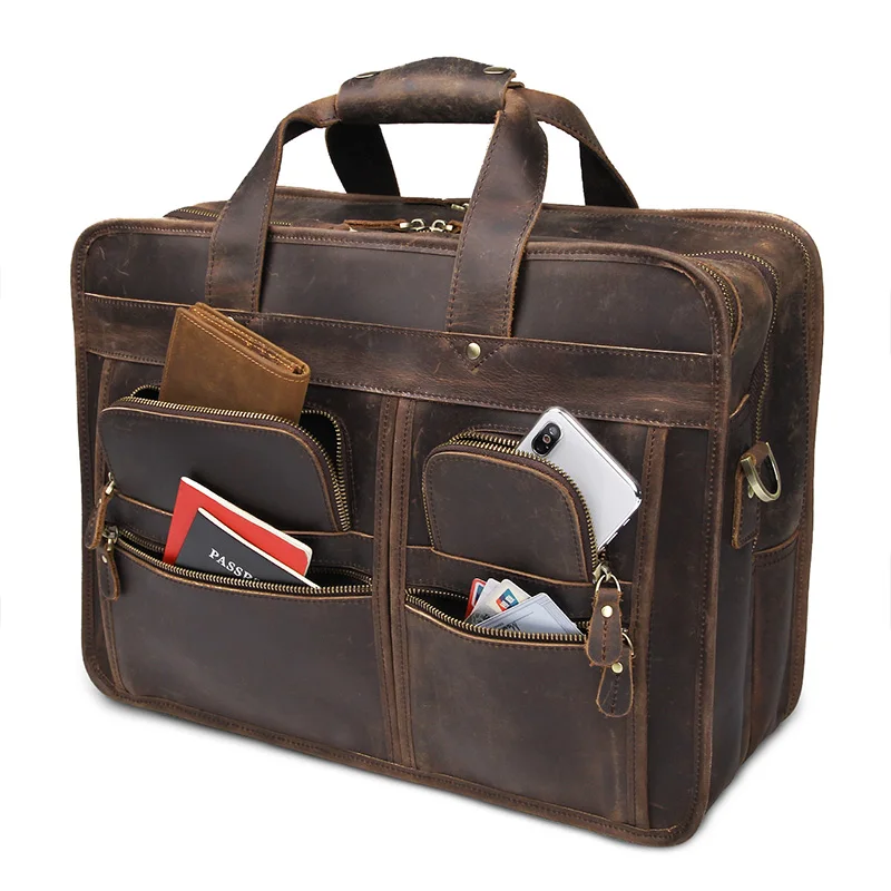 J.M.D сумки-мессенджеры портативная кожаная сумочка для ноутбука сумка мужская дорожная сумка на плечо винтажная 15,6 дюймов Сумка для Macbook 7387R