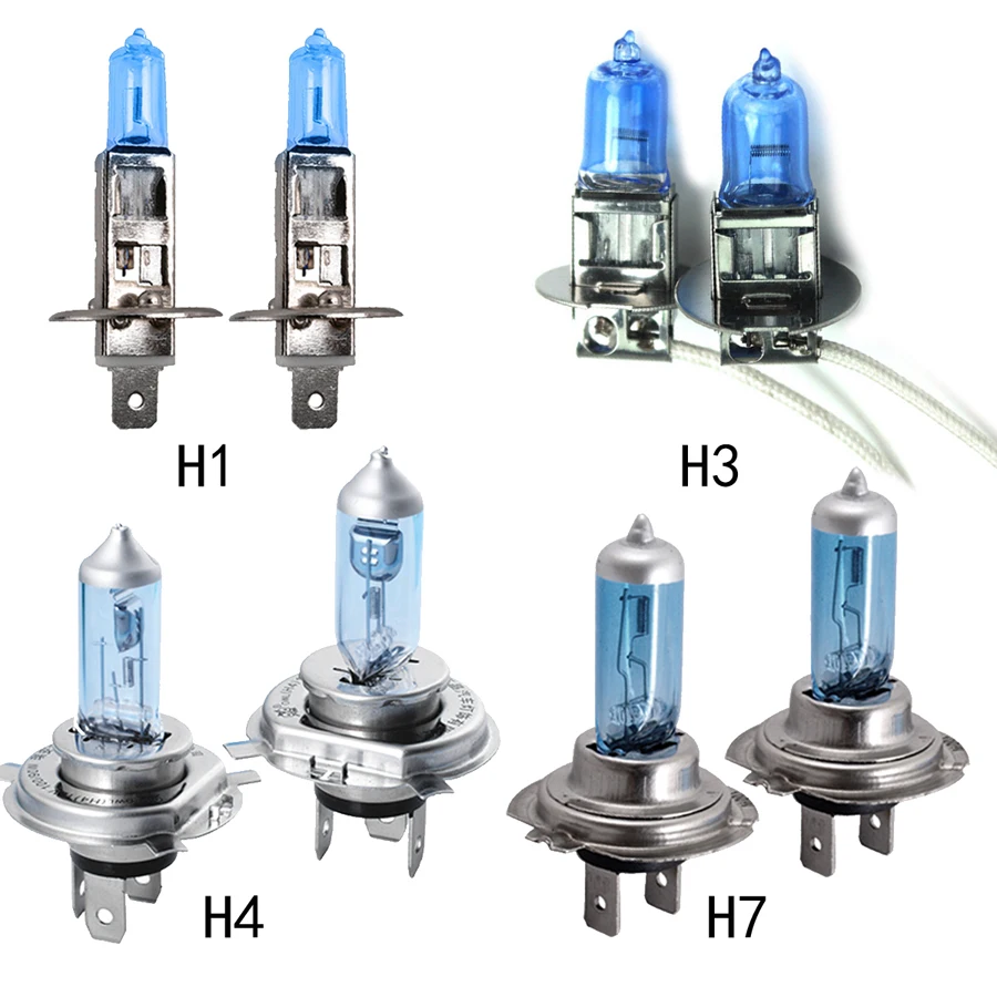 10 шт./лот, автомобильные фары H1, H3, H4, H7, H11, 9005, 9006, 12 В, 55 Вт, 100 Вт, 5000 К, супер белые автомобильные лампы, 100 Вт, автомобильный Стайлинг