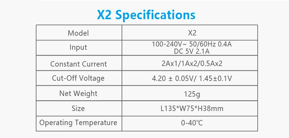 XTAR Зарядное устройство X2 быструю зарядку ЖК-дисплей литий-ионный Тип/металл-гидридных или никель 3,7 V Батарея Зарядное устройство для 18500/18700/22650/26650/18650/20700/21700 Батарея