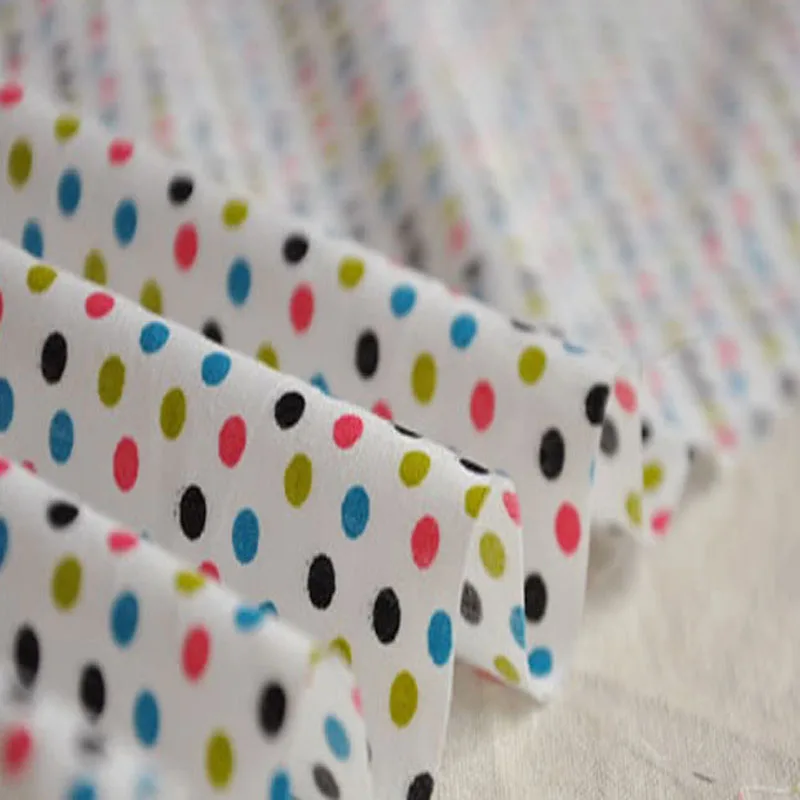 Buy Pretty Multi Colors Polka Dot Printed Cotton