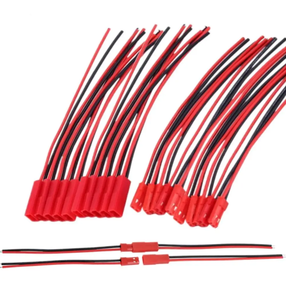 10 пар 22AWG 2-контактный разъем JST мужской женский провод кабель с 100 мм