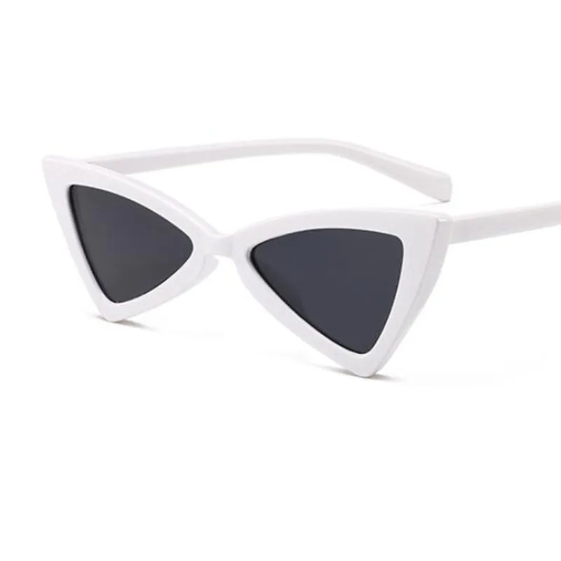 Ретро Модные треугольные очки для женщин Бабочка Cateye Солнцезащитные очки Классические брендовые Оттенки для женщин роскошные маленькие леопардовые очки