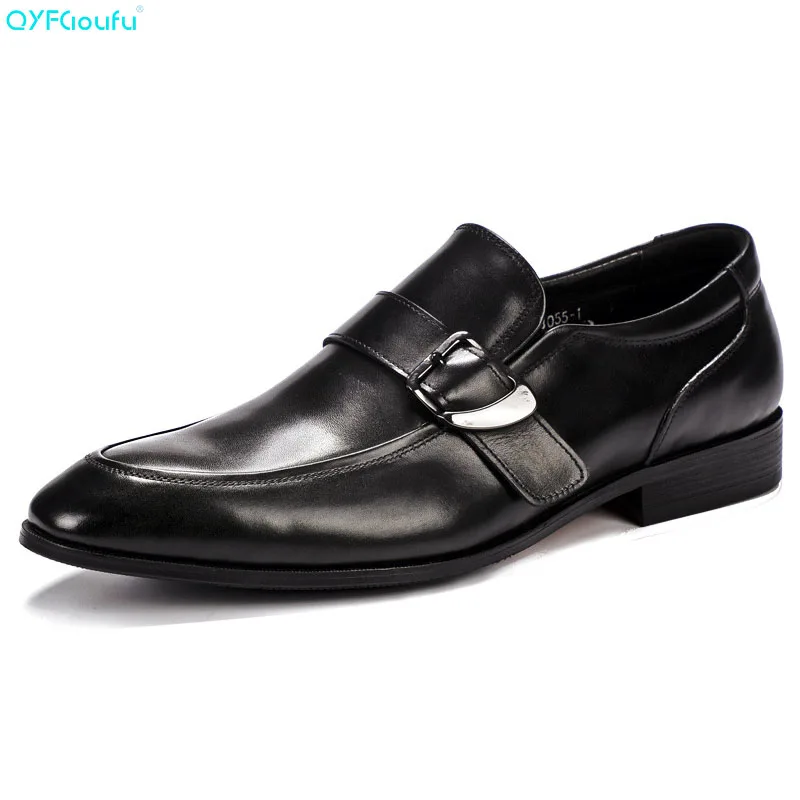 

Fashion Designer Mens Leather Shoes Oxford Genuine Leather Shoe Formal High Quality Italian Hasp Business Dress Shoe