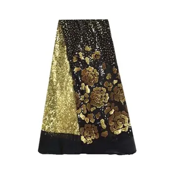 

Newest High Quality African Lace Fabrics Embroidered Tulle Net Nigerian lace fabrics WKS36-21