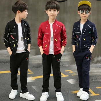 

Kids Clothes Set For Boys Spring Autumn Sports Suit Long Sleeve Outwear + Pant 2pcs Chlidren Clothing Toddler Boys Teenager 9 12