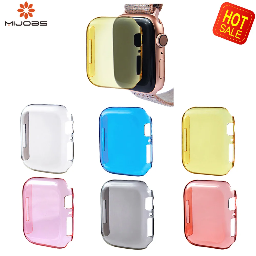 2019 Мягкий ТПУ полный Смарт часы чехол для Apple Watch 4 3 2 1 40 мм 44 защитный прочный