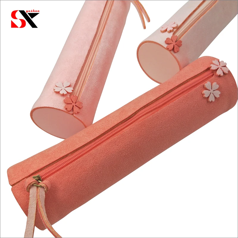 Double velvet pencil bag fabric pencil case pencil box School Office