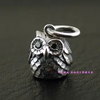 

Thailand imports, 925 silver girl cute little owl pendants solid