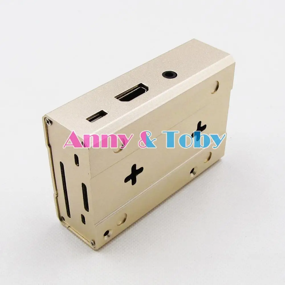 Золотой Алюминиевый Чехол B63 металлический чехол для Raspberry berrypi 3 model B + plus 2B корпус