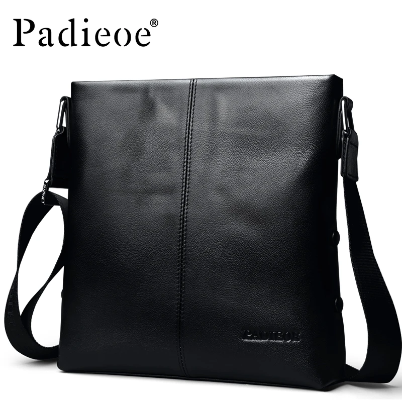 

Padieoe Brand Men Bag Genuine Leather Mens Messenger Bags Business Small Crossbody Shoulder Bag