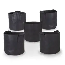 5 шт./пакет черная ткань посажена с дышащей растительной сумкой
