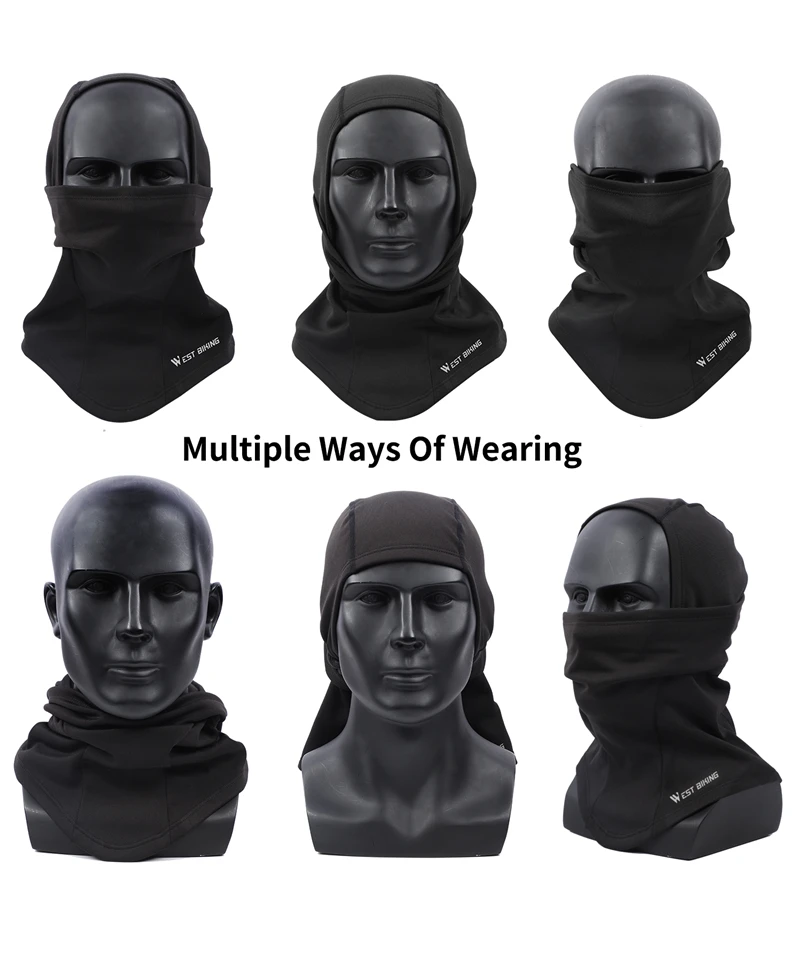 WEST BIKING, зимняя велосипедная маска для лица для велосипеда, маска, термальная Флисовая Повязка, тренировочная шапка, щит сноуборд, шапка для мужчин и женщин, велосипедная маска