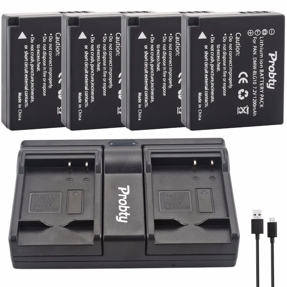 4Pcs Dmw-Blg10 Dmw Blg10 Battery + Usb Caricatore Doppio Per Panasonic Dc-Zs70 Dmc-Gx80 Dmc-Gx85 Dmc-Zs60 Dmc-Zs100 Dmc-Gf6 Dmc-Gx7K
