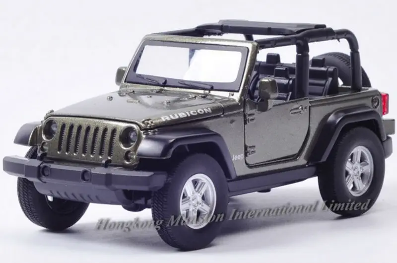 1:32 Масштаб Литой Сплав металла роскошная модель автомобиля SUV для Jeep Wrangler Rubicon коллекция внедорожная модель дорожного транспортного средства игрушки автомобиль
