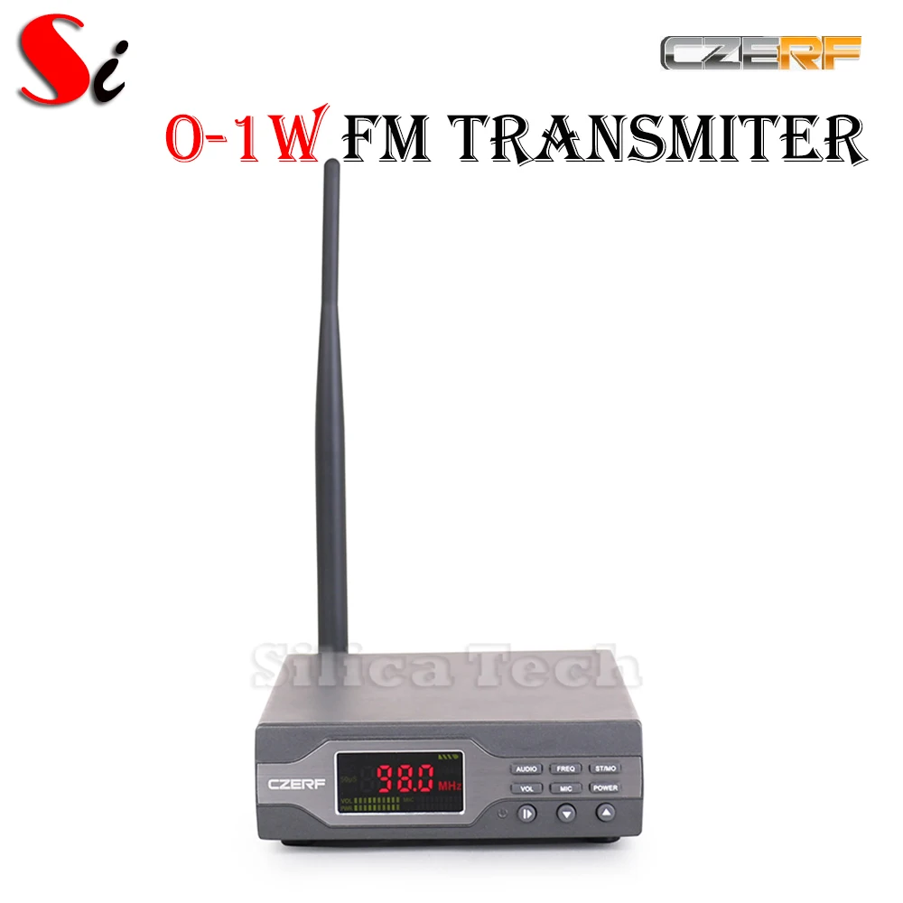 

0.1W/ 1W CZE-01B FM transmitter stereo pll radio broadcast Rubber Ant PS Standard Kit