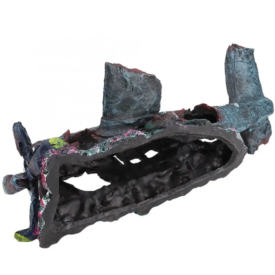 

Waterweed Aquarium Artificial Resin Wreck War Plane Fighter Damaged Battleplane Fish Tank Aquarium Ornament Cave Decoration
