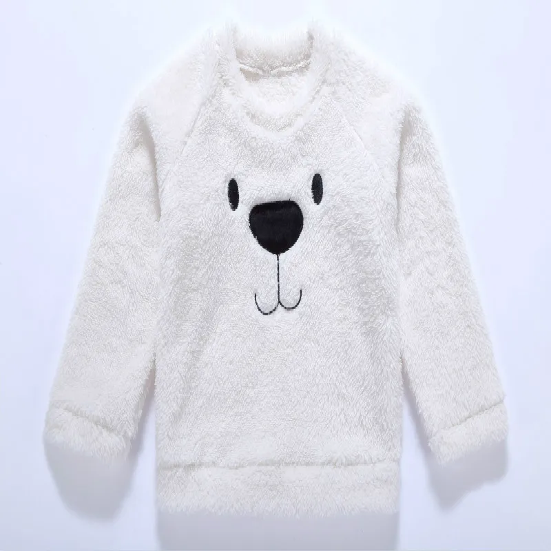 

Pudcoco Cute Bear Kids Baby Girl Boy Top Blouse Sweatshirt Thick Warm Clothes Long Sleeve Cashmere Hoodies