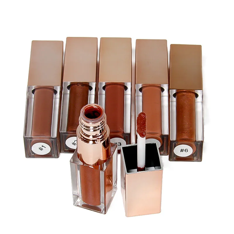 

Waterproof Nude Color Liquid Glossy Lip Gloss lipgloss 6 Color Shimmer Lip Gloss Lipstick LipGloss Makeup Lip Gloss Sticks 12pcs