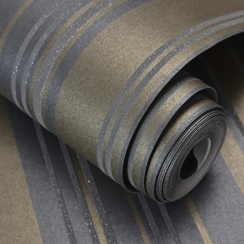 Non-woven Wall Paper Printing Simple Modern Bedroom Living Room TV Background Wall Black White Vertical Stripes Wallpaper Roll Non-woven Wall Paper Printing Simple Modern Bedroom Living Room TV Background Wall Black White Vertical Stripes Wallpaper Roll