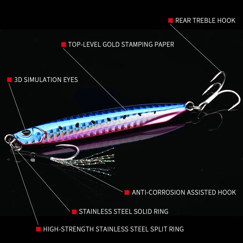 ALLBLUE DRAGER Super Slim SSZ Metal Casting Jig 20G 30G Shore Drag Cast Jigging Spoon Zinc Fishing Lure Artificial Bait Tackle - Image 4
