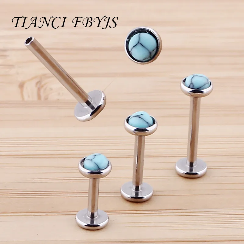 TICNCI FBYJS labret lip piercing kit jewelry women's ear studs screw