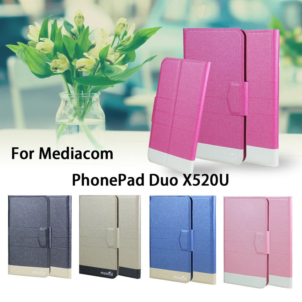 5 цветов супер! Mediacom Phonepad Duo X520U чехол для телефона кожаный полный флип-чехол